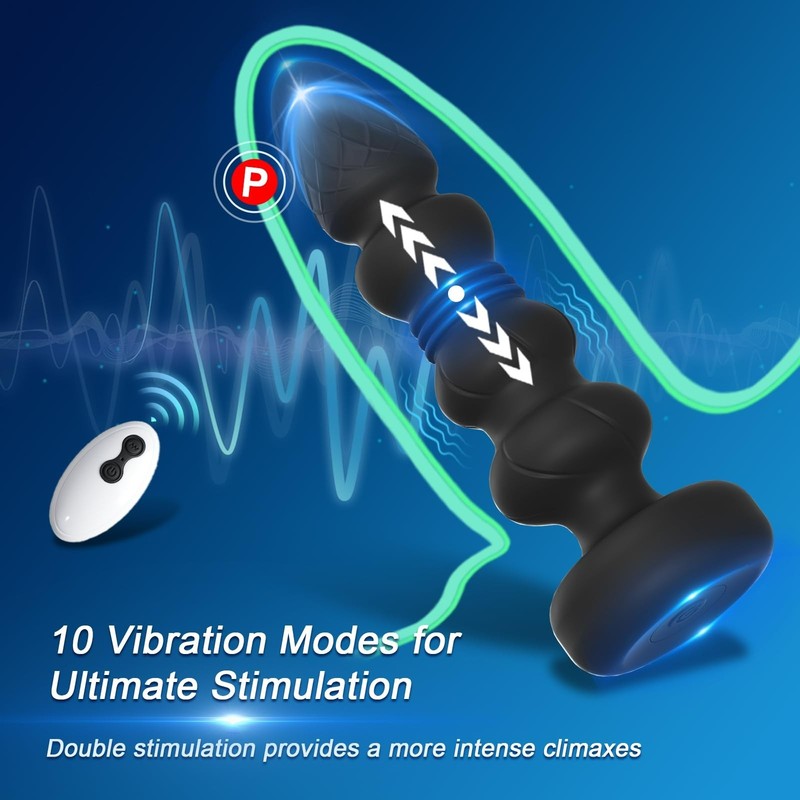 Male Prostate Massager Vibrator Thrusting Anal Butt Plug Dildo Sex Toys for Men gallery