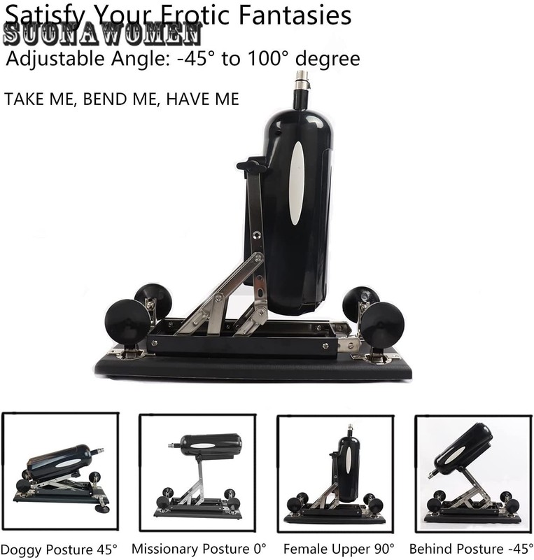 Updated Version Sex Machine Gun Black Dildo Automatic with 3XLR Suction Cup gallery