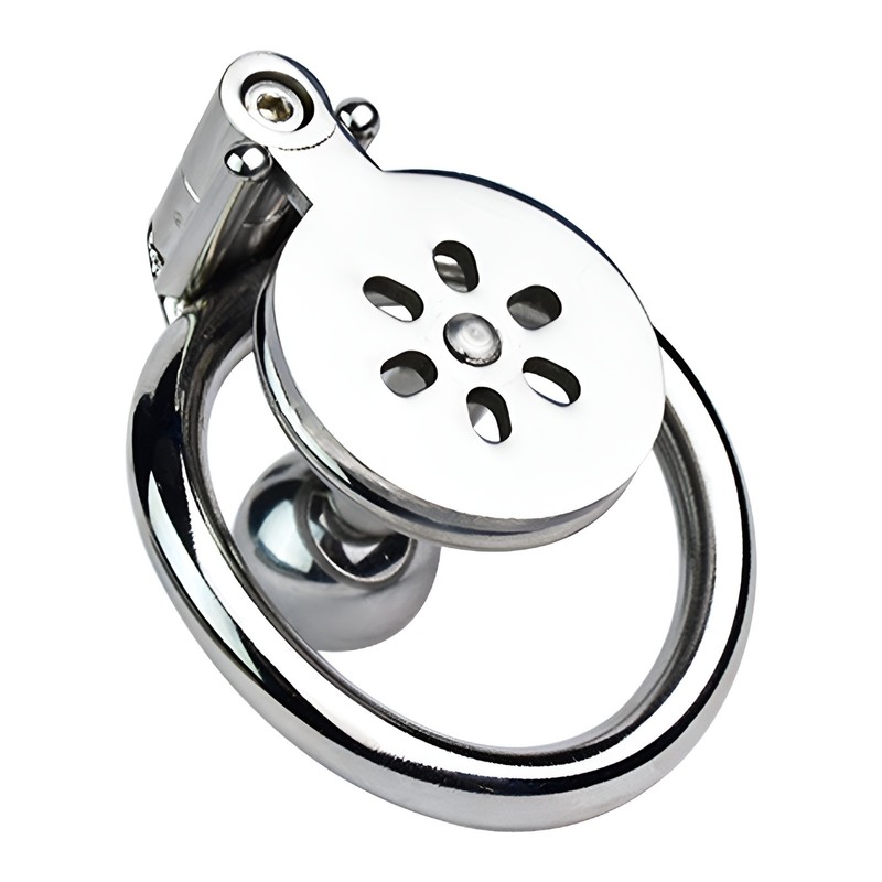 Stainless Steel Male Chastity Cage Vented Cover Penis Cages Urethral Ball Set