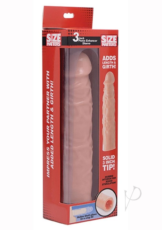 Size Matters Penis Extender Sleeve 3in – Vanila