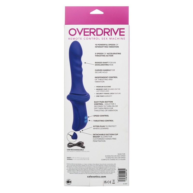 Overdrive Remote Control Sex Machine Ridged Thruster 10 Speeds Premium Silicone gallery