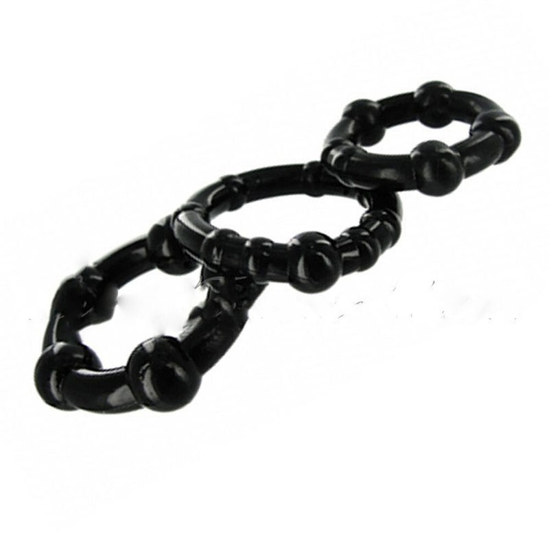 Black Performance Erection Enhancement Rings- Size Matters gallery