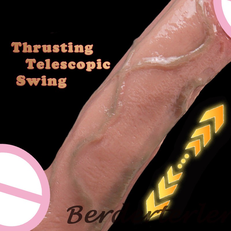 Large Skin Feeling Dildo Realistic Telescopic Vibrator Female Masturbation Toys
