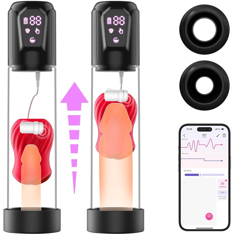 Automatic Vacuum Suck Vibrate Penis Pump Enhancer Male Penis Enlarger Growth USA gallery