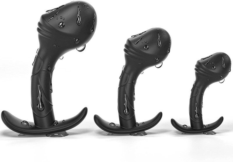 Silicone G-spot Anal Butt Plug Prostate Massager Probe Sex Toys for Men Women