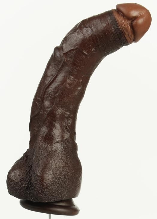Signature Cocks Black Thunder Realistic Dildo Chocolate with Suction Cup, New gallery