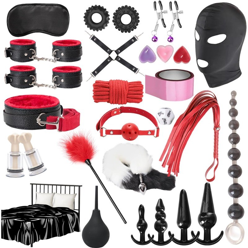 BDSM Toys for Sex Bondage 30 PCS Restraints Sex Toy Kit Couples Sex Toys