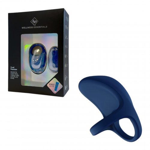 ID Wellness Essentials Dual Passion Couples Remote Controlled Vibrating Cock Ri