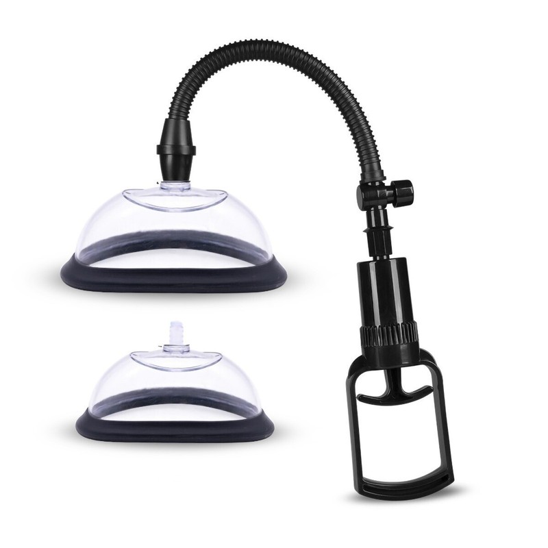 Trigger Low Profile Pussy Pump & Small/Large Cup 2 Size Vagina Sex Toy for Women