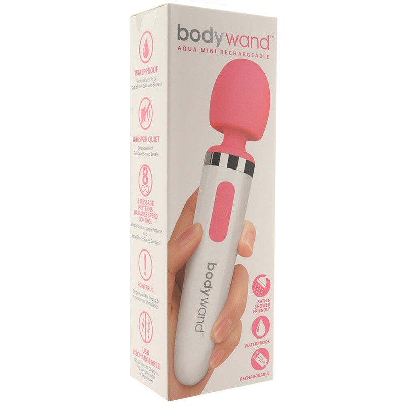 Bodywand Aqua Mini Rechargeable Silicone Wand Massager Waterproof Sex Toy Pink gallery