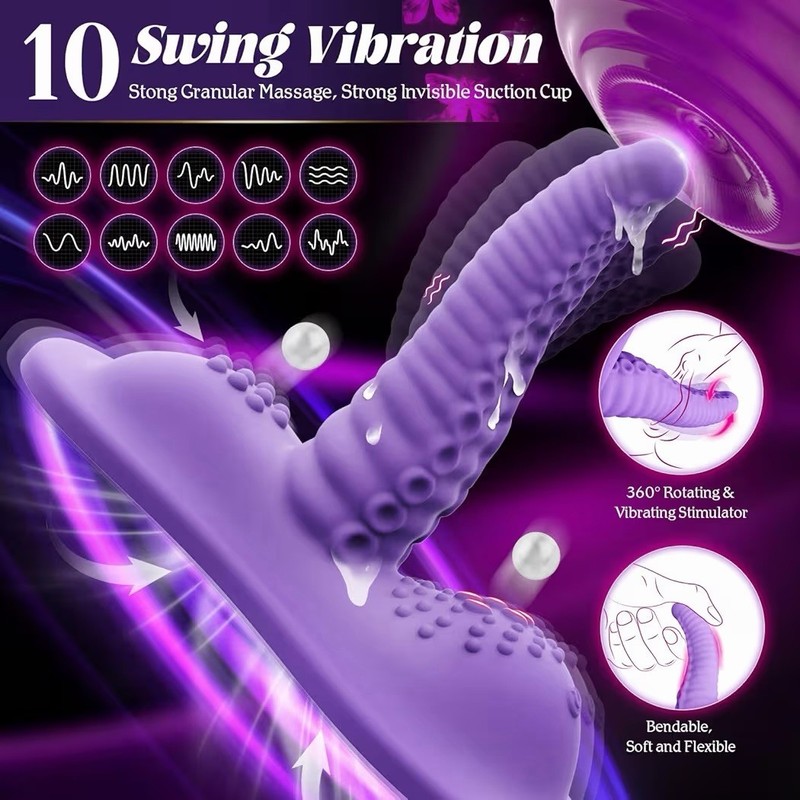 Sex Toys With Strong Invisible Suction, Riding Grinding 6.5" Swing & Vibrating gallery