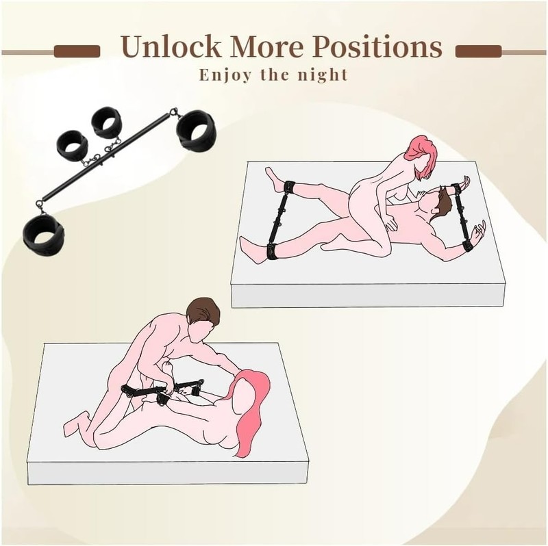 Spreader Bar Adjustable Handcuffs & Ankle Cuffs BDSM Bondages Restraints Sex Toy gallery