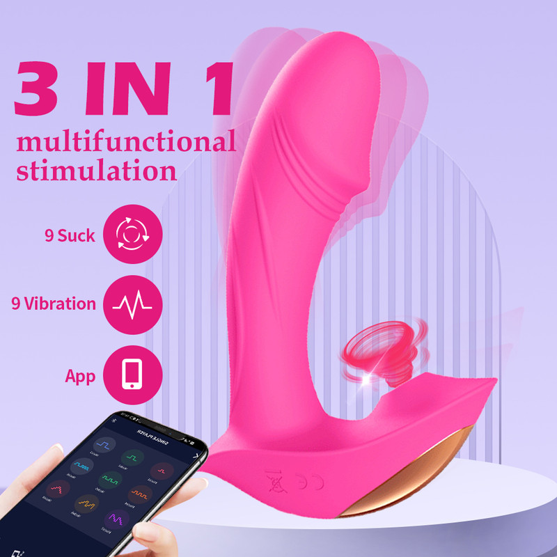 Clit Sucking Vibrator G-Spot Vibrating Dildo Massager Sex Toys for Women APP
