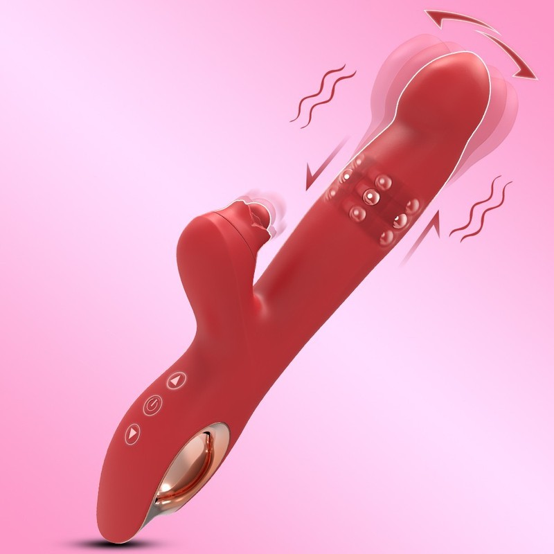 Dual Motor G Spot Rabbit Vibrator Swinging Clitoral Stimulator for Women