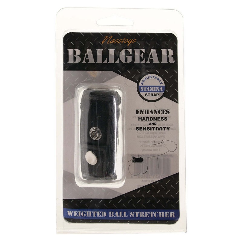 BALLGEAR Weighted Ball Stretcher💋Leather Strap Penis Cock Ring Enhancer Sex Toy gallery