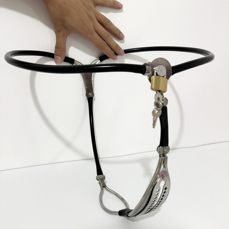 Stainless Steel Female Adjustable Chastity Belt Invisible Lock Underwear Pant