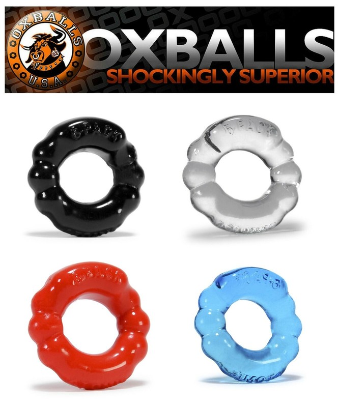 New Oxballs 6 Pack Sport Super Soft Stretchy Penis Dick Male Ring 4 Colors