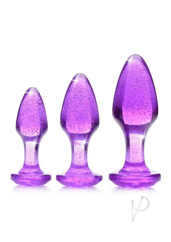 Booty Sparks Glitter Gem Plug Set Purple gallery