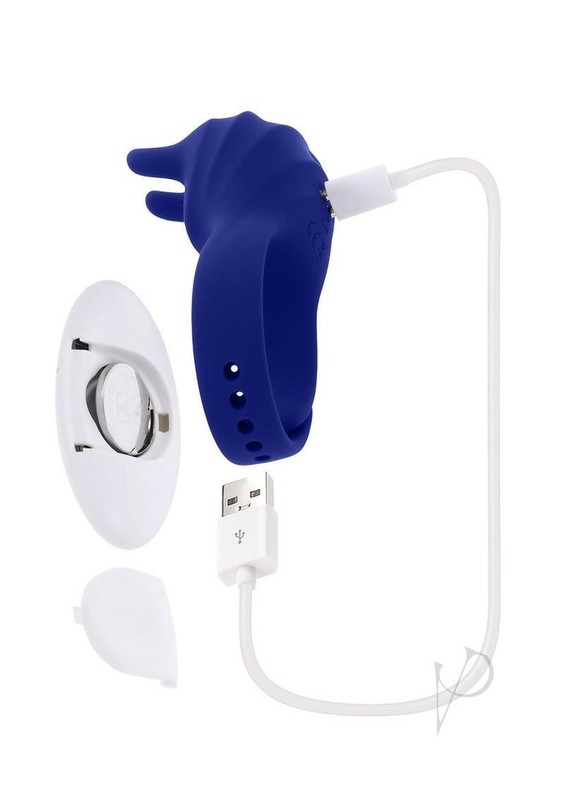 Zero Tolerance Adjustable Fun Ring Rechargeable Silicone Cock Ring - Blue gallery