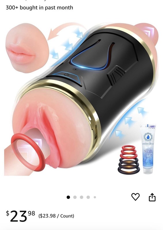 Automatic Male Masturbator 10 Vibrating Modes With Cock Rings And Lube