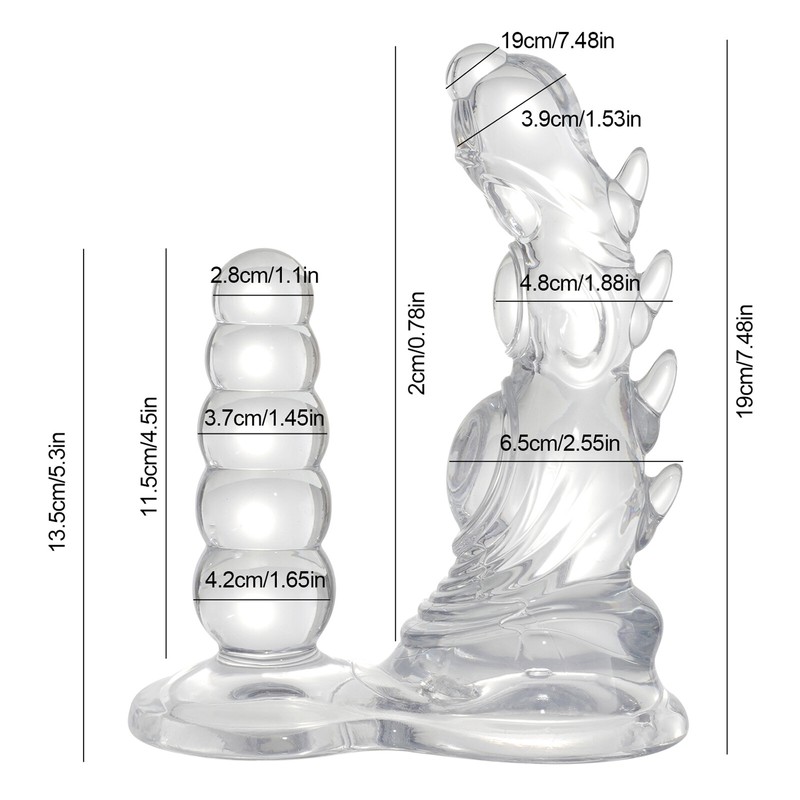 7.48 Inch DP Dildo Suction Cup Monster Penis Dong Anal G-spot Sex Toys for Women