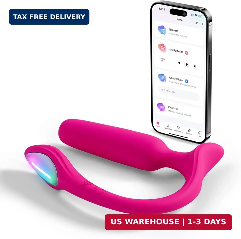 LOVENSE Lush Anal Vibrating Butt Plug Sex Toys, App Controlled Vibrator with LED
