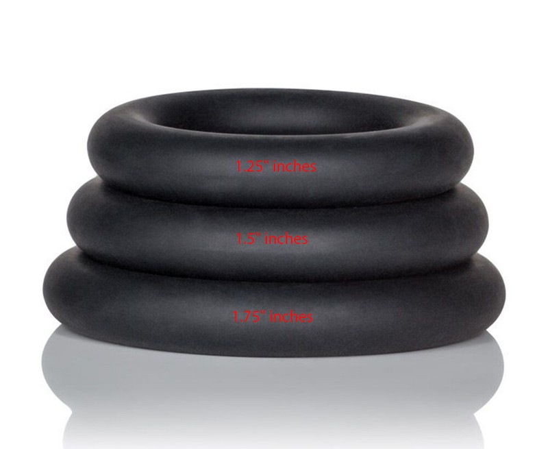 Rock Hard Penis Cock Ring SET Support Erection Enhancer Men Sex Toy Stretchy
