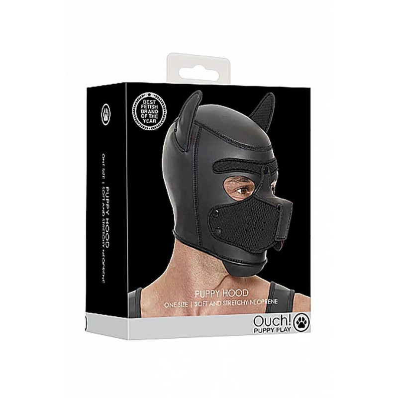 Ouch Puppy Play Neoprene Puppy Hood Blk