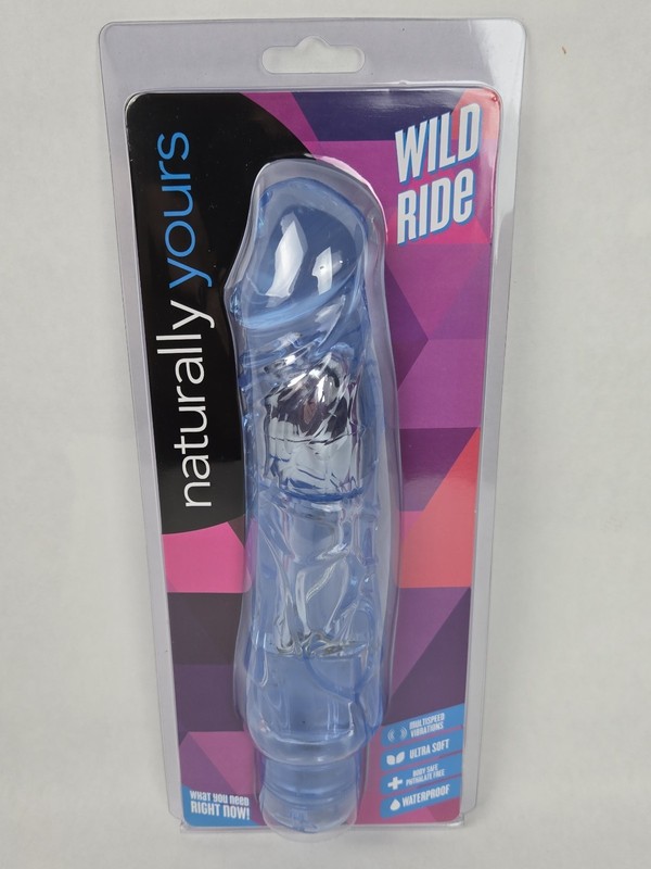 Blush Naturally Yours Wild Ride Blue Multi Speed Waterproof Ultra Soft Dildo NEW