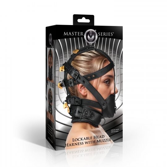 Lockable Head Harness with Muzzle gallery