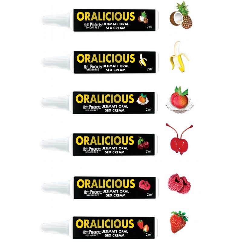 HOTT Products Oralicious Asst Flavors 144pc Display 2ml Tubes, New gallery