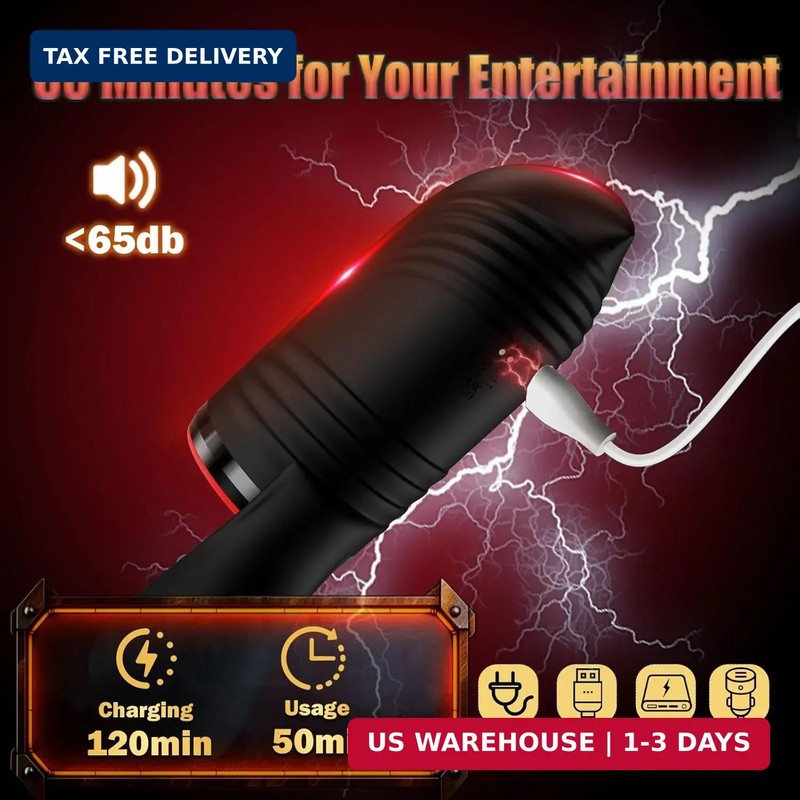 Male Masturbator Penis Pump with Testicle Vibrator, Upgrade 4-in-1 Male Sex Toy gallery