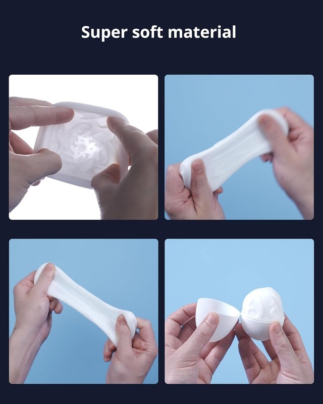Compact Male Masturbator Egg Set 6 Different Patterns Waterproof Pleasure Toys gallery
