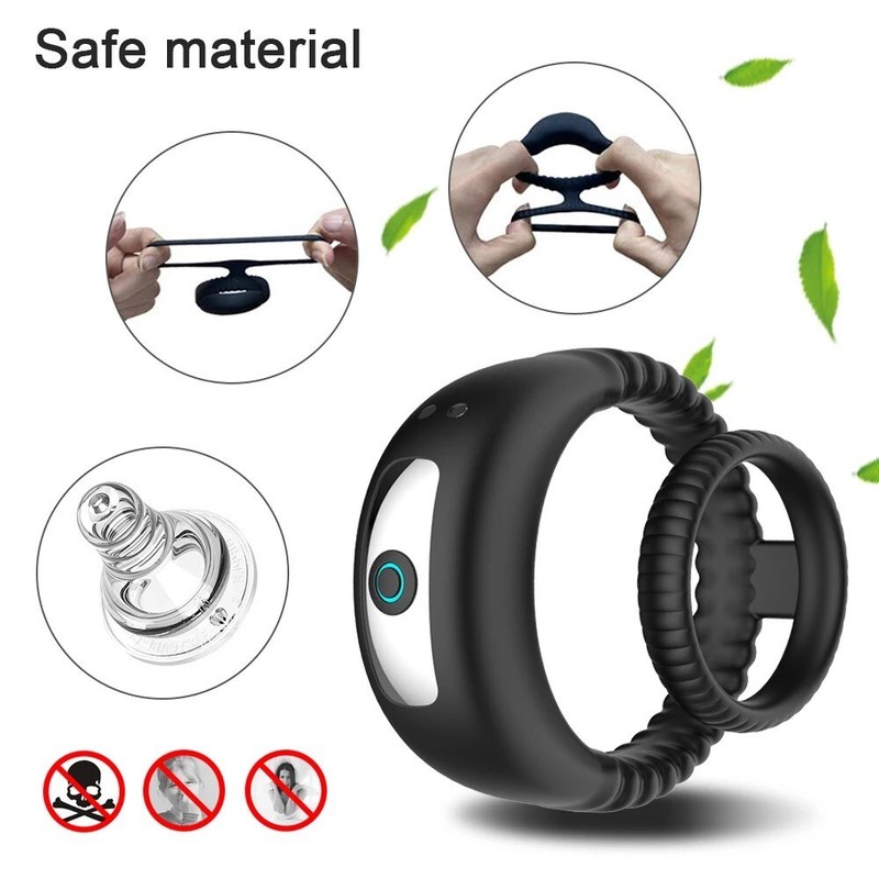 Couples Vibrator G-spot Dildo Massager Cock Ring Adult Sex Toys For Women Men US gallery