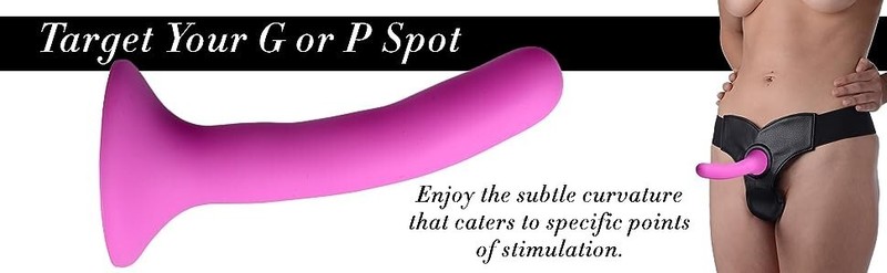 Small Pink Silicone Strap-On Dildo Pegging U Beginner Prostate Anal Vaginal Peg gallery