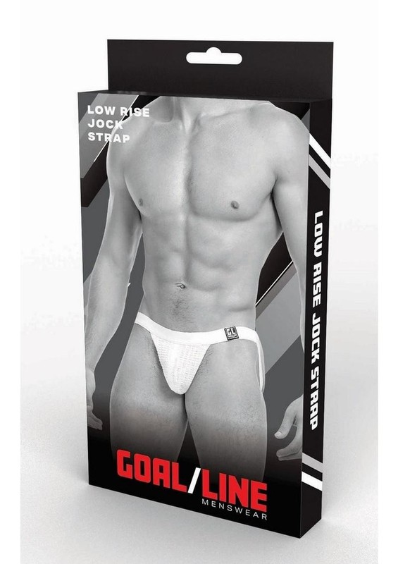 Goal Line Low Rise Jockstrap – S/M – White