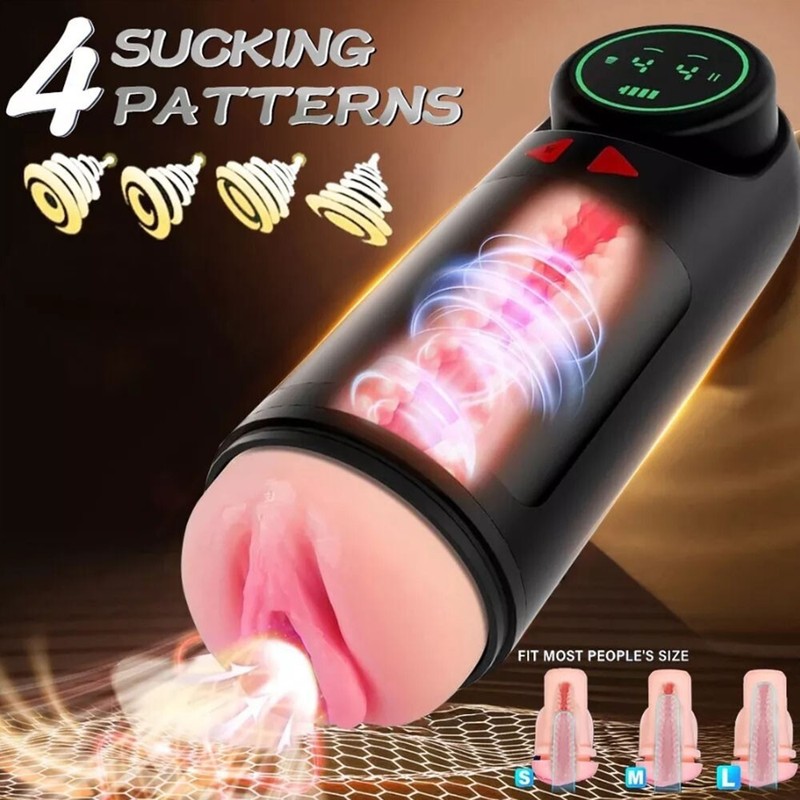 Male Masturbaters Automatic HandsFree Telescopic Cup Sucking Stroker Men Sex Toy gallery