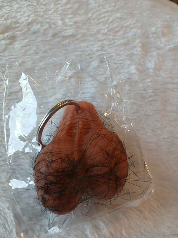 Macho Man Penis Party Picks Ball Keychain Adult Novelty Party - Windup gallery