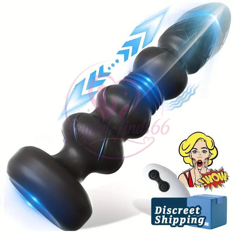 Male Prostate Massager Vibrator Thrusting Anal Butt Plug Dildo Sex Toys for Men