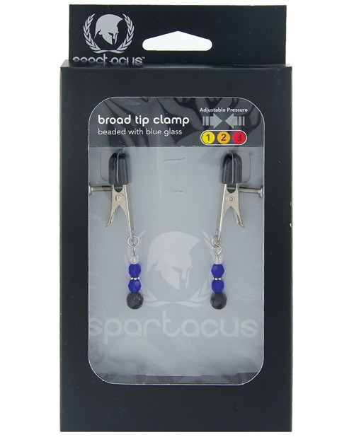Adjustable Blue Beaded Nipple Clamps - Sensation Tuning for Maximum Pleasure