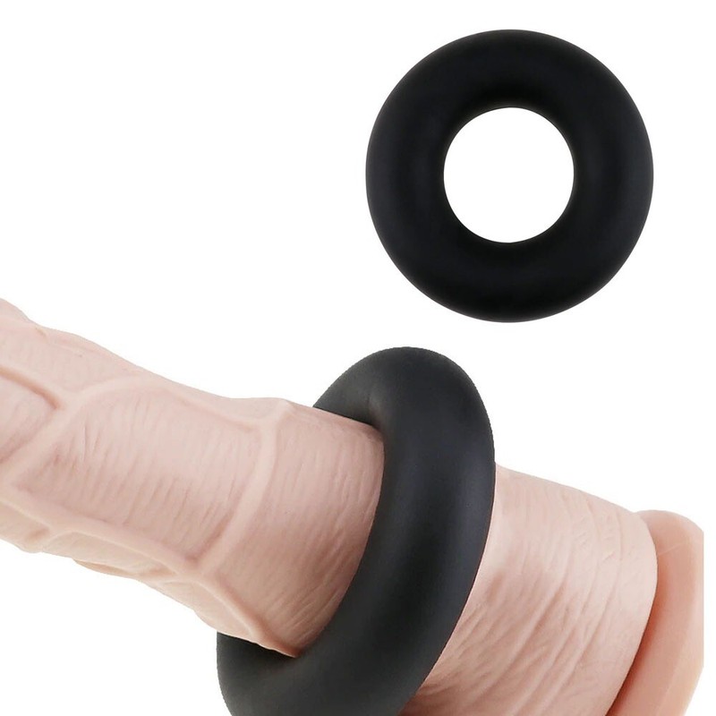 2 Stretchy Thick Donut Silicone Male Penis Enhancer Prolong Delay Sex Cock Ring