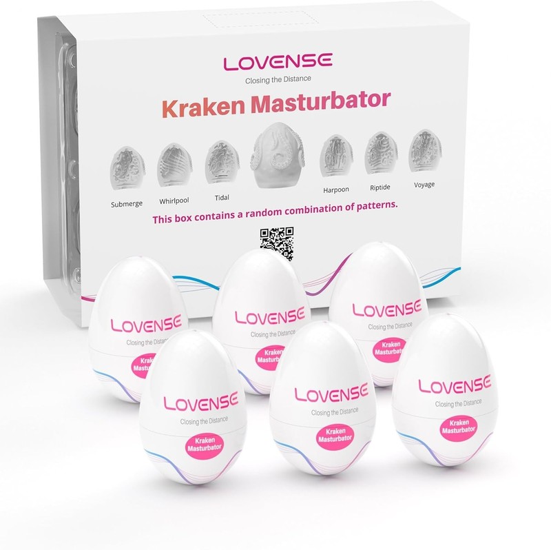 Compact Male Masturbator Egg Set 6 Different Patterns Waterproof Pleasure Toys gallery