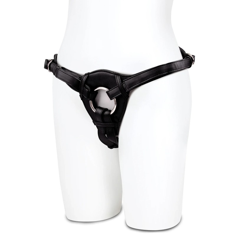 Lux Fetish Patent Leather Strap-On Harness Black gallery