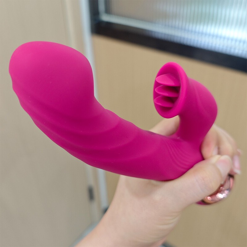 Vibraing Tapping Licking Dildo Swing G-Spot Stimulate Massage Wand Sex Toy Women