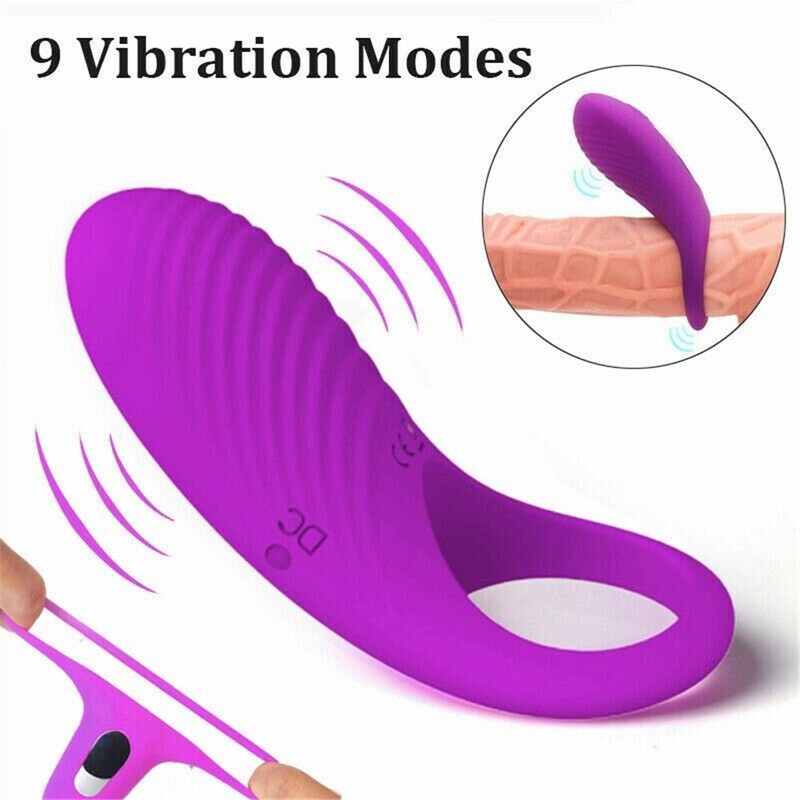Penis Cock Ring Vibrator G-spot Dildo Massager Sex Toys For Women Men Couples gallery