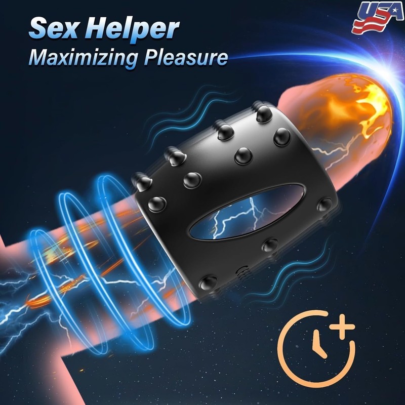 Penis Cock Ring Vibrator G-spot Dildo Massager Sex Toys For Women Men Couples=/