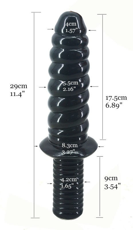 Women&rsquo;s Long Dildo Screw Handle Conch Butt Plug Fake Penis Masturbation Sex Toys