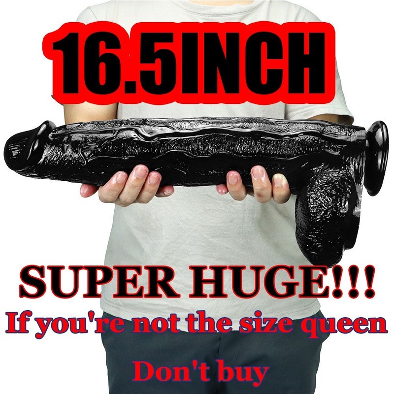 XXL Huge Big Dildo 16.5inch Realistic Thick Dong Penis Adult Women Anal Sex Toys