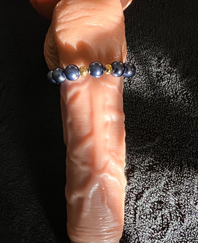 Cock Ring Bracelet, Pearl Cock Ring, Stretchable, Mens Intimate Jewelry