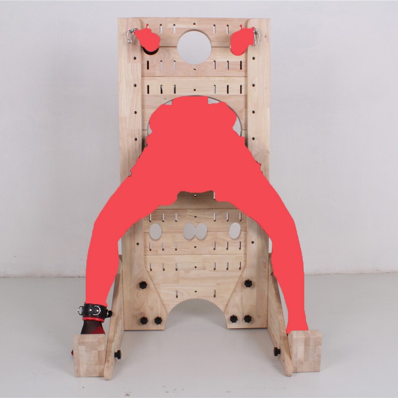 BDSM Bondage Kits Handcuffs & Footcuffs Wooden Yoke Torture Instrument Sex Toys